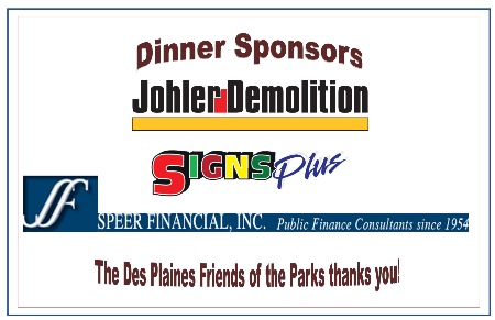 Dinner Sponsors: Brusseau Design Group, LLC, Johler Demolition, Signs Plus (provided signs and banners), Speer Financial
